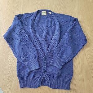 Vintage Brad Richards Classic Navy Cardigan Sweater